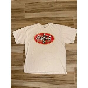 Coca-Cola Racing Family T-Shirt Mens XL White Alstyle Graphic Tee NASCAR Soda